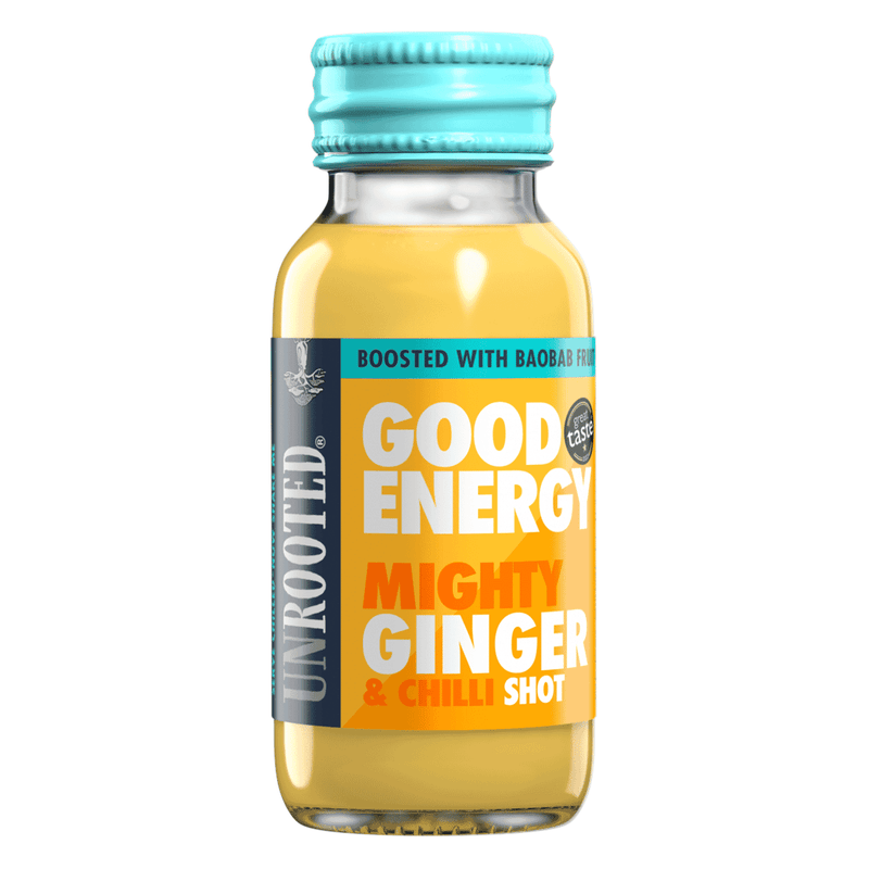 Unrooted Good Energy Mighty Ginger & Chilli Shot 12x60ml CASE
