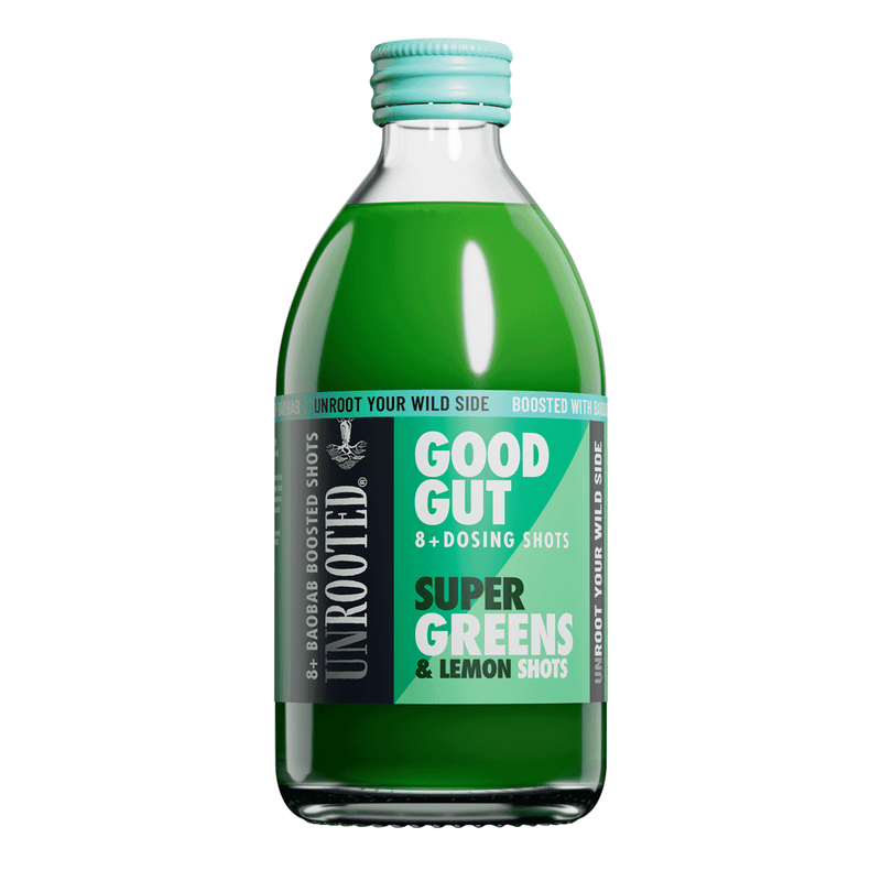 Unrooted Good Gut 8+ Dosing Super Greens & Lemon 420ml SINGLE