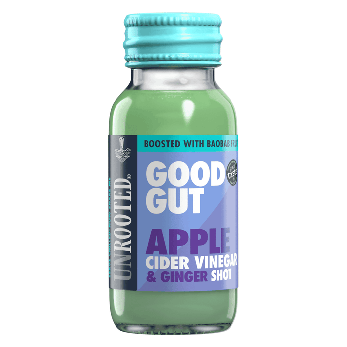 Unrooted Good Gut Apple Cider Vinegar & Ginger Shot 60ml SINGLE