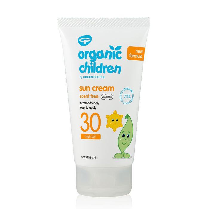 Green People Organic Children Sun Cream Scent Free 30 High SPF 150ml - Dennis the Chemist