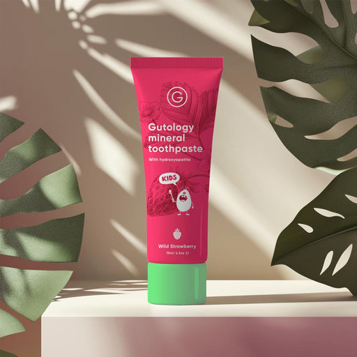 Gutology Mineral Toothpaste with Hydroxyapatite Kids Wild Strawberry 75ml - Dennis the Chemist