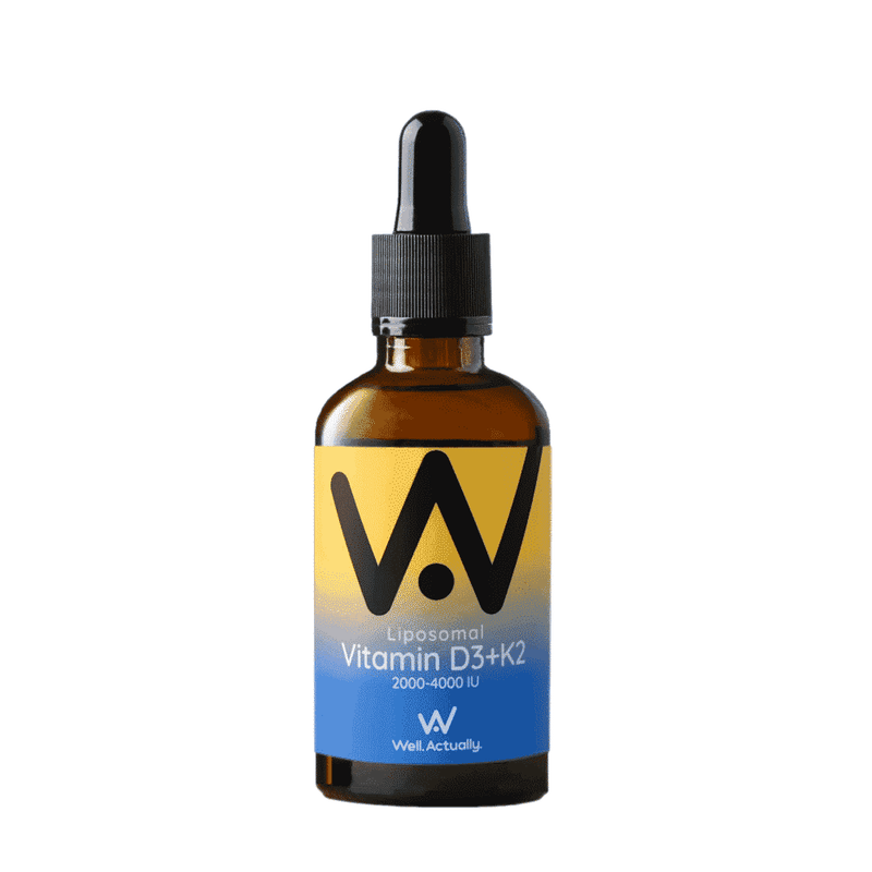 Well.Actually. HA Liposomal D3+K2 Vitamin 2000-4000IU Summer Citrus Flavour 60ml