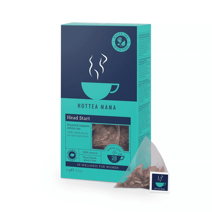 HotTea Mama Head Start Scented Organic White Tea 28 Cups (x14 Teabags)