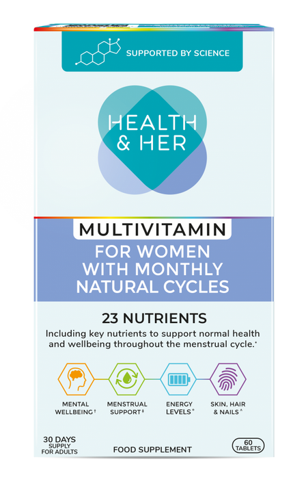 Health & Her Multivitamin for Women with Monthly Natural Cycles 60s - Dennis the Chemist