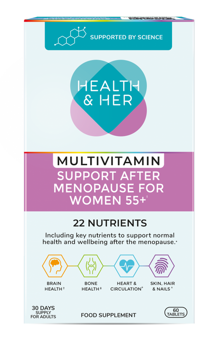 Health & Her Multivitamin Support After Menopause for Women 55+ 60s - Dennis the Chemist