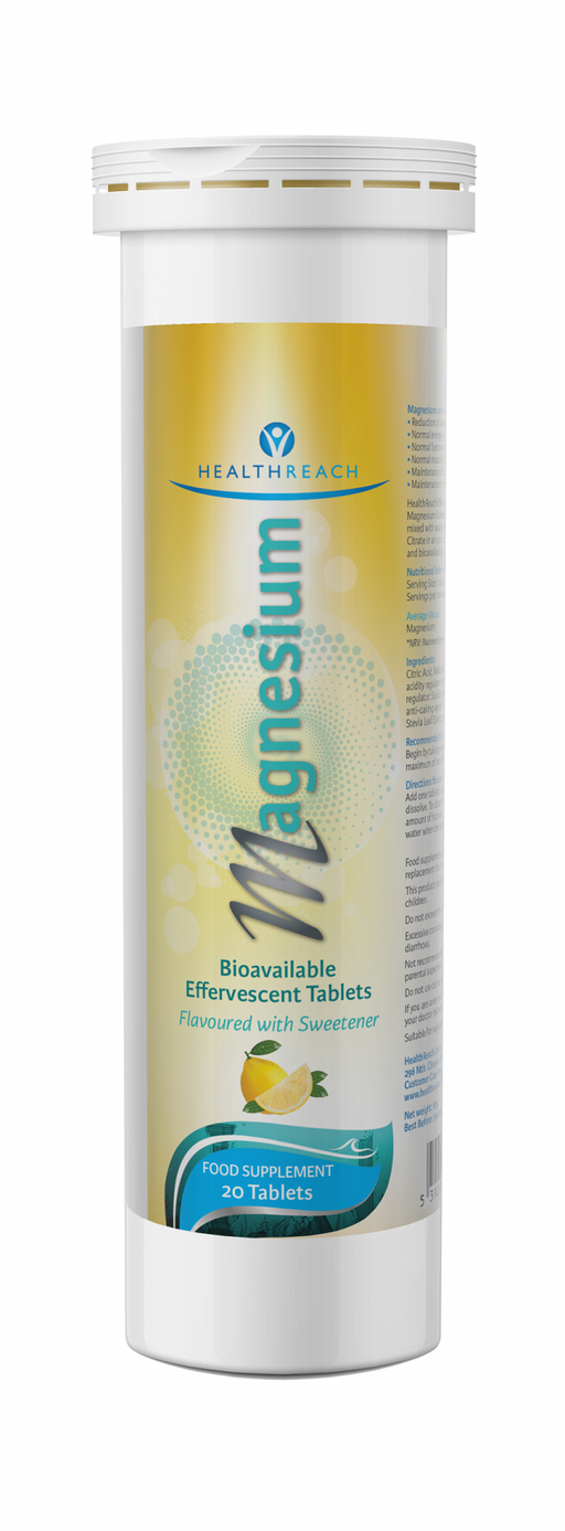 Health Reach Magnesium Bioavailable Effervescent Tablets 20's - Dennis the Chemist