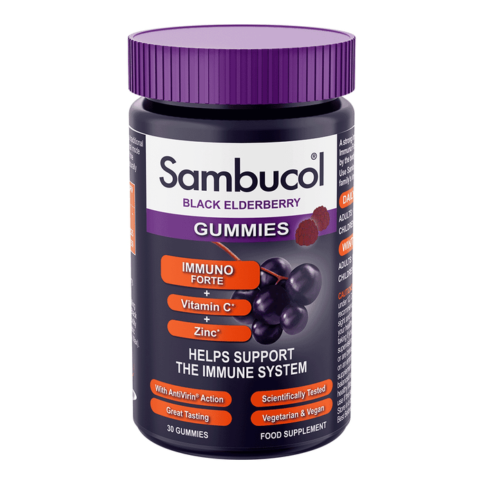 Sambucol Immuno Forte Vitamin C + Zinc Immune Support Gummies 30s
