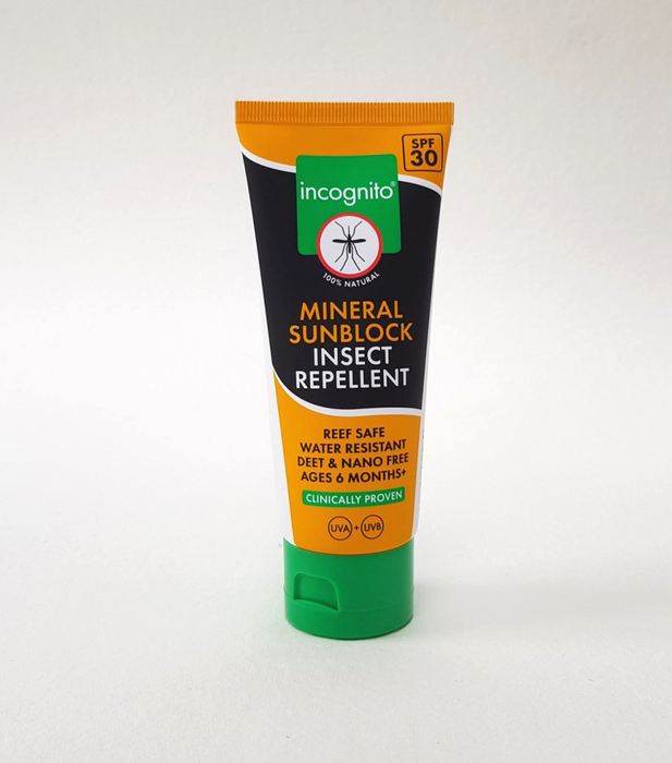 Incognito Mineral Sunblock Insect Repellent SPF30 100ml - Dennis the Chemist