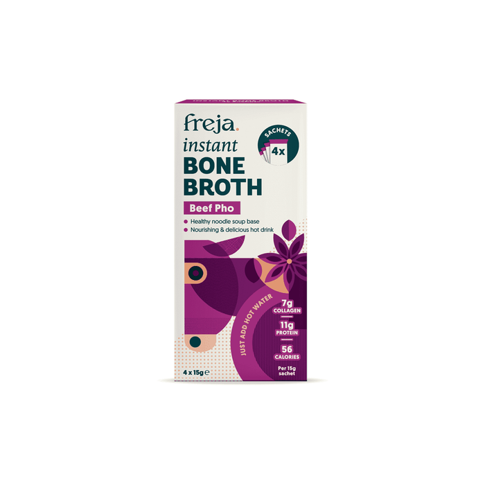 Freja Instant Bone Broth Beef Pho 4x15g - Dennis the Chemist