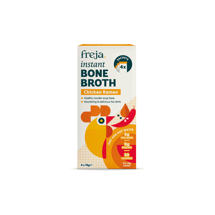 Freja Instant Bone Broth Chicken Ramen 4x15g - Dennis the Chemist