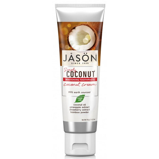 Jason Simply Coconut Whitening Toothpaste Coconut Cream (Fluoride Free) 119g - Dennis the Chemist