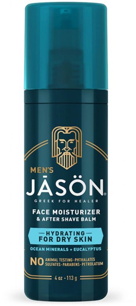 Jason Men's Face Moisturizer & After Shave Balm Hydrating For Dry Skin Ocean Minerals + Eucalyptus 113g - Dennis the Chemist