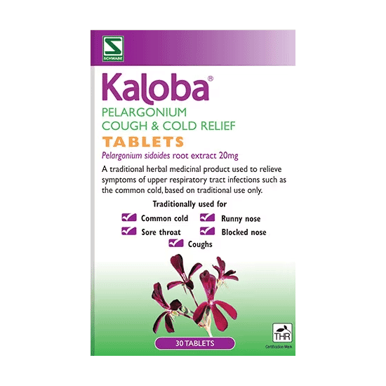 Schwabe Kaloba Pelargonium Cough & Cold Relief Tablets 30s