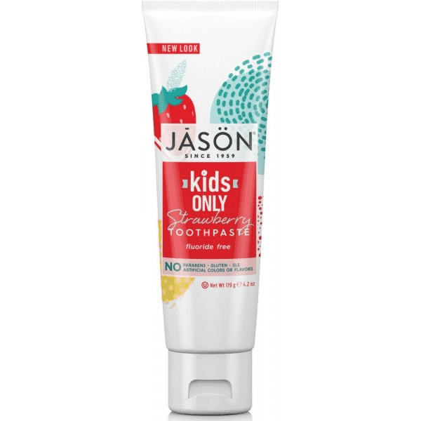 Jason Kids Only strawberry fluoride-free toothpaste, 119g tube