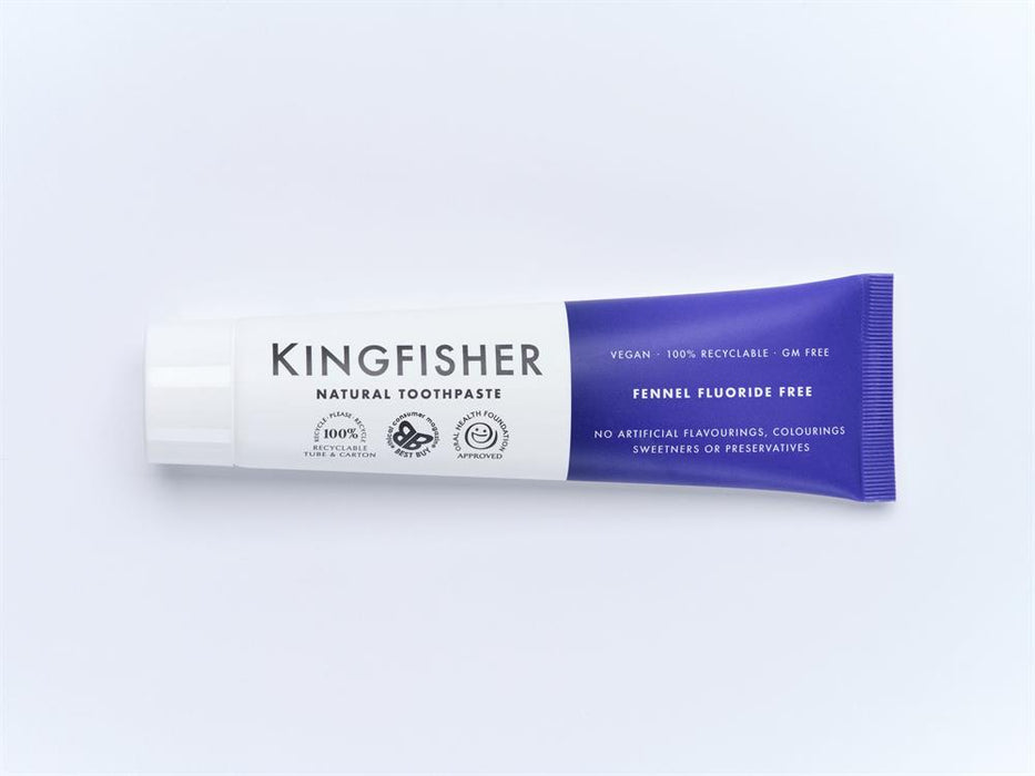 Kingfisher Natural Toothpaste Fennel Fluoride Free 100ml - Dennis the Chemist
