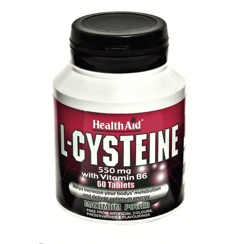 Health Aid L-Cysteine 550mg with Vitamin B6  60s