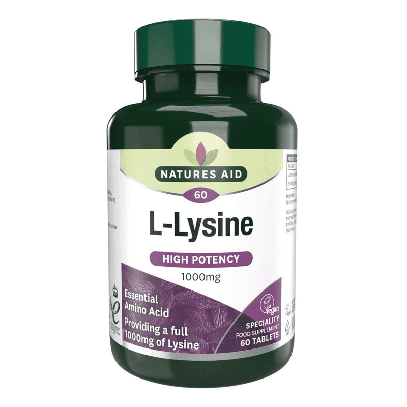 Natures Aid L-Lysine (High Potency) 1000mg 60s