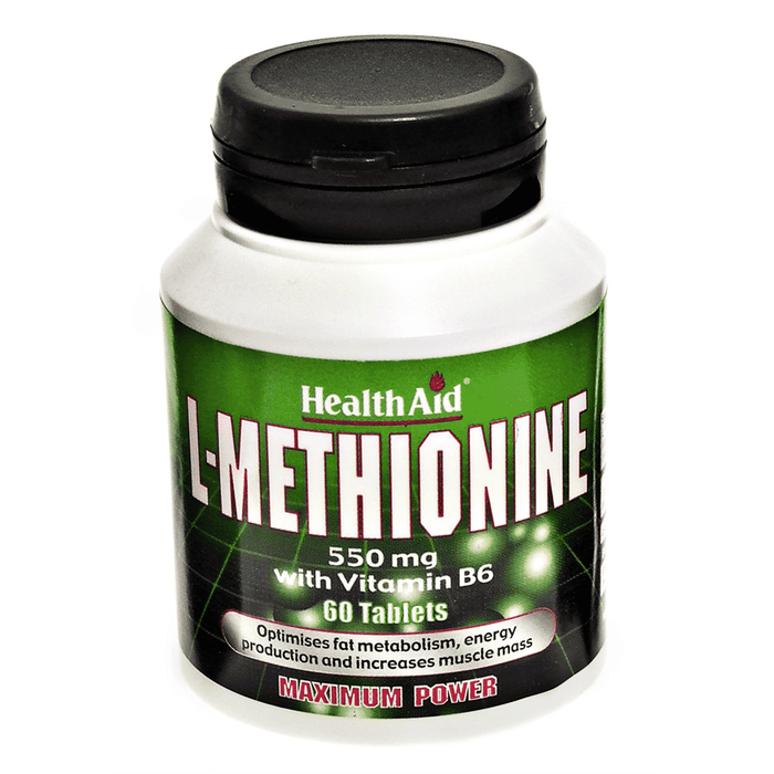 Health Aid L-Methionine 550mg with Vitamin B6  60s