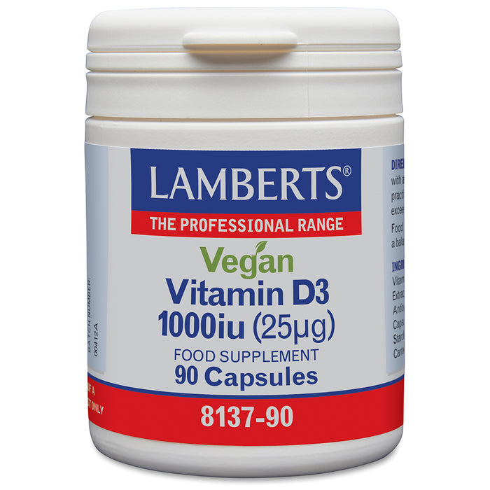 Lamberts Vegan Vitamin D3 1000iu (25ug) 90's - Dennis the Chemist