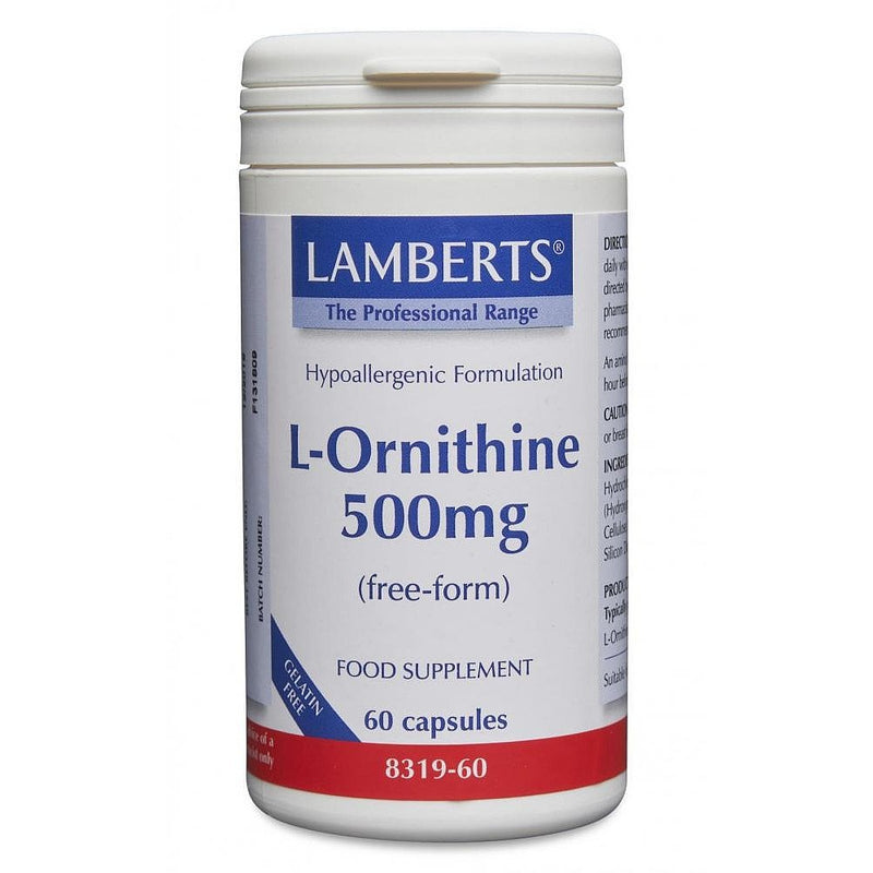 Lamberts L-Ornithine HCL 500mg 60's - Dennis the Chemist