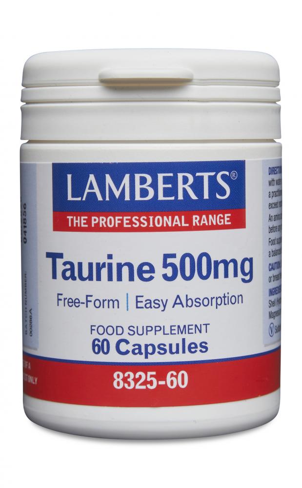 Lamberts Taurine 500mg 60's - Dennis the Chemist