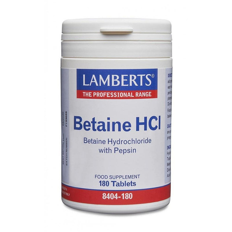 Lamberts Betaine HCL 180's - Dennis the Chemist