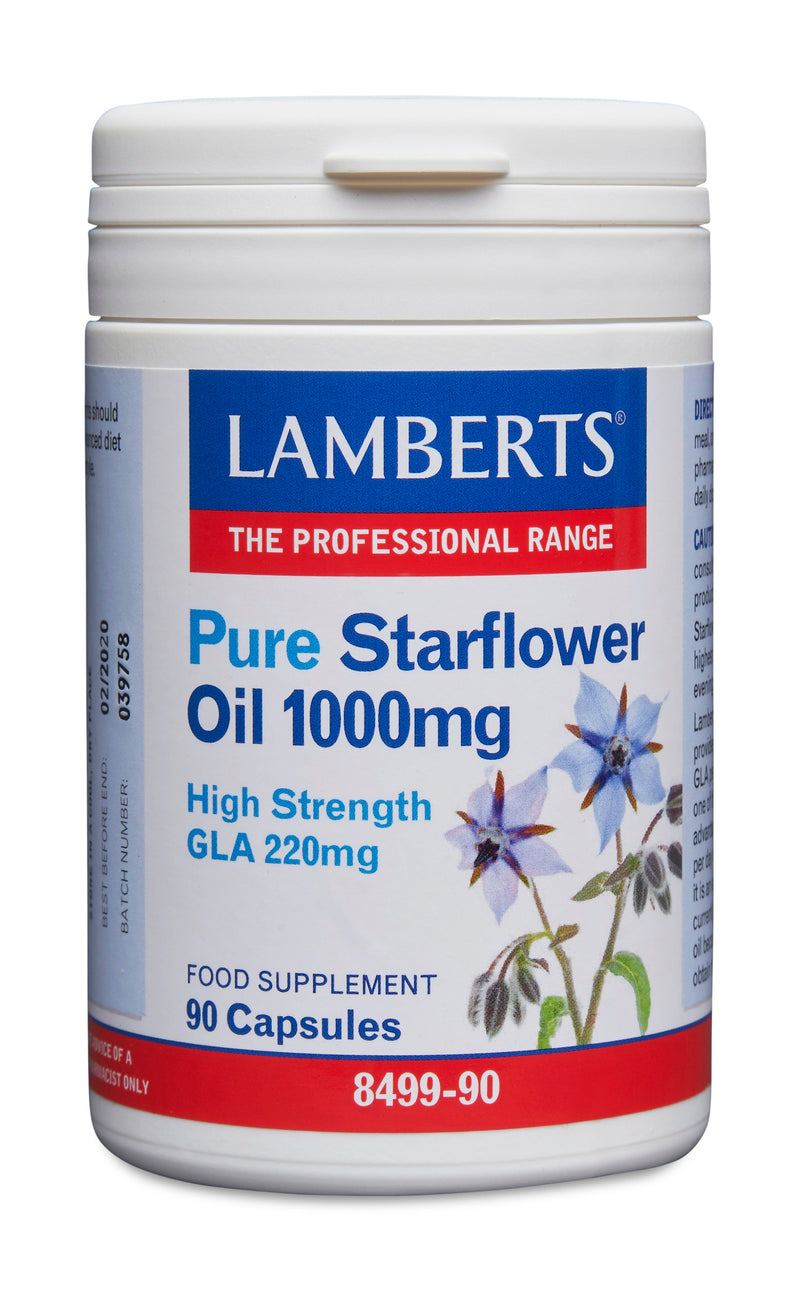 Lamberts Pure Starflower Oil 1000mg 90's - Dennis the Chemist