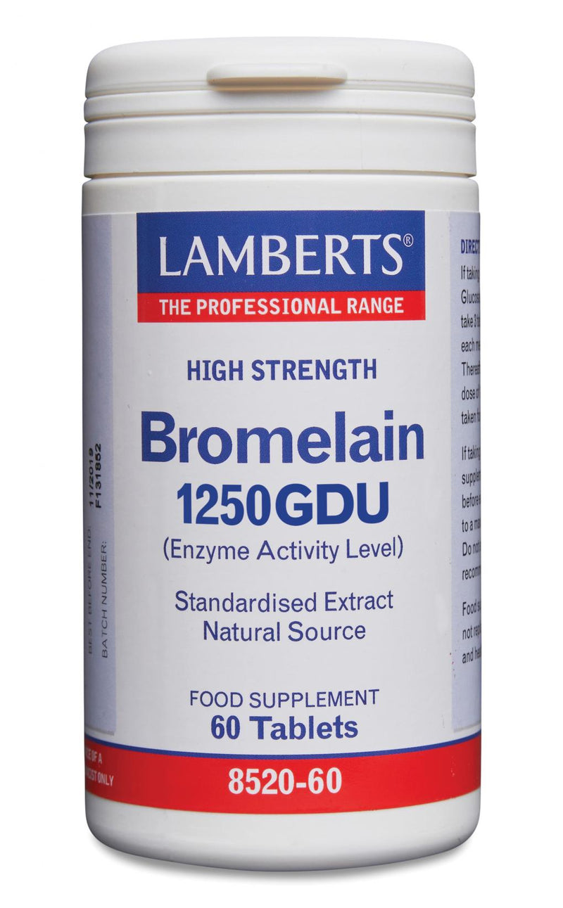 Lamberts Bromelain 1250GDU 60's - Dennis the Chemist