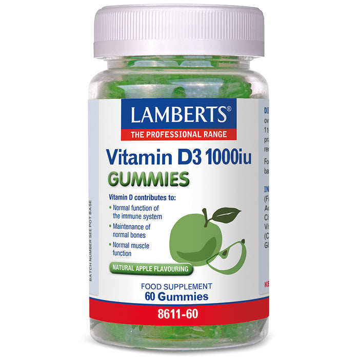 Lamberts Vitamin D3 1000iu Gummies 60s - Dennis the Chemist