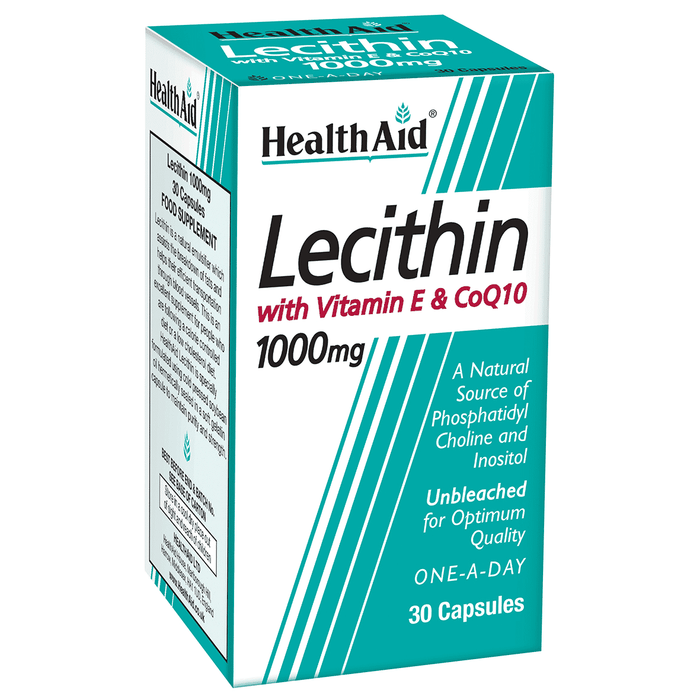 Health Aid Lecithin with Vitamin E & CoQ10 1000mg  30s