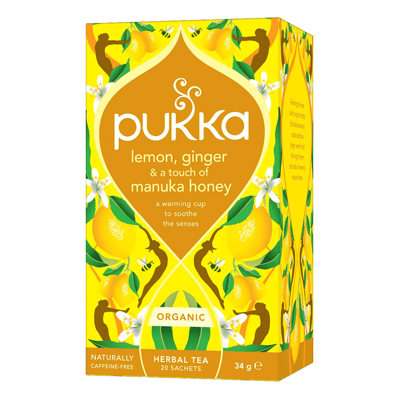 Pukka Herbs Lemon, Ginger & A Touch Of Manuka Honey Herbal Tea