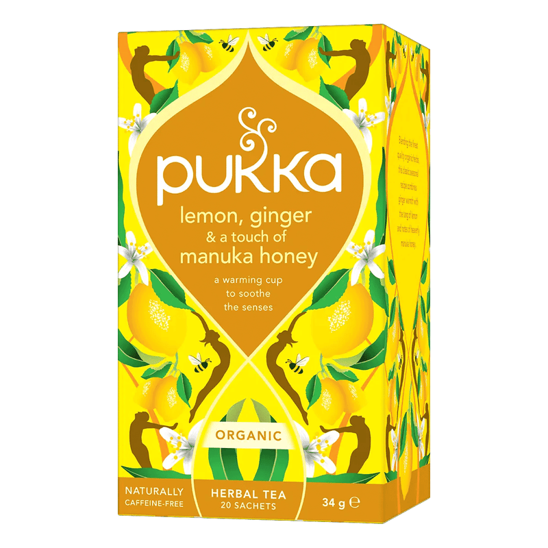 Pukka Herbs Lemon, Ginger & A Touch Of Manuka Honey Herbal Tea