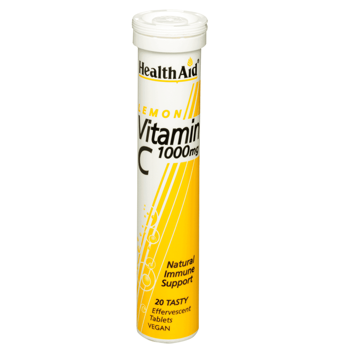 Health Aid Lemon Vitamin C 1000mg Effervescent 20s