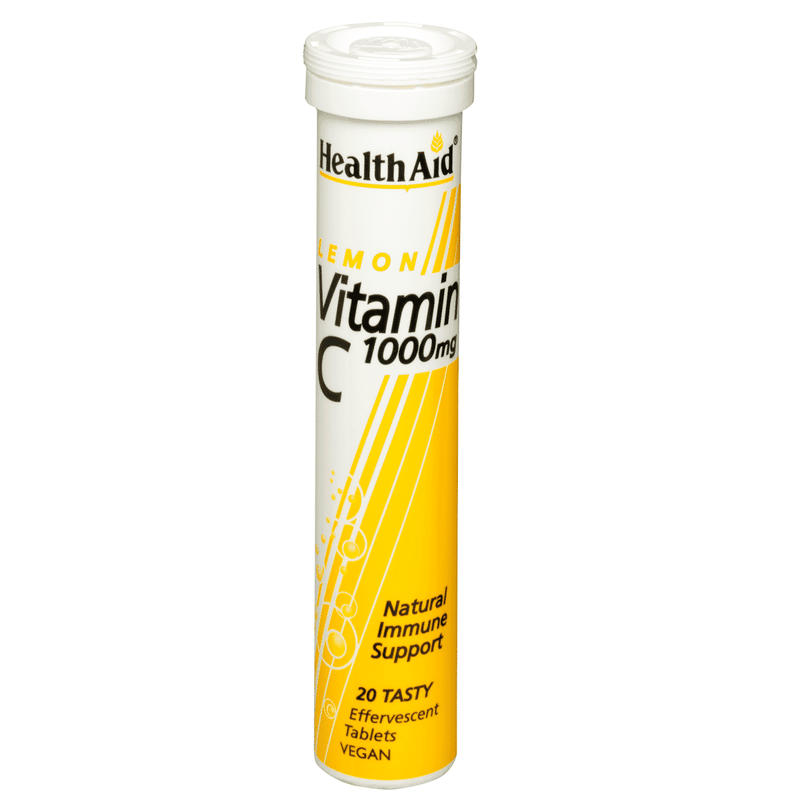 Health Aid Lemon Vitamin C 1000mg Effervescent 20s