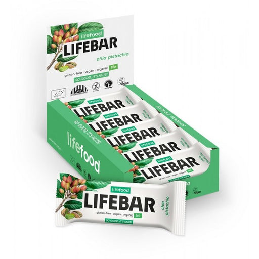 Lifefood Lifebar Chia Pistachio 15x40g CASE - Dennis the Chemist