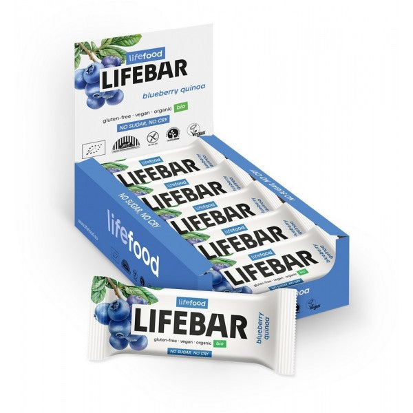 Lifefood Lifebar Blueberry Quinoa 15x40g CASE - Dennis the Chemist