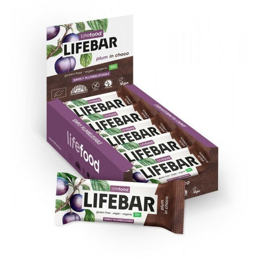 Lifefood Lifebar Plum in Choco 15x40g CASE - Dennis the Chemist