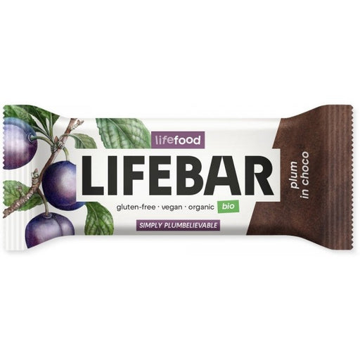 Lifefood Lifebar Plum in Choco 40g SINGLE - Dennis the Chemist