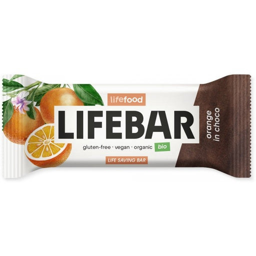 Lifefood Lifebar Orange in Choco 40g SINGLE - Dennis the Chemist