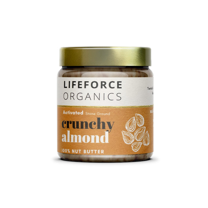 Lifeforce Organics Activated Crunchy Almond Nut Butter 220g SINGLE - Dennis the Chemist