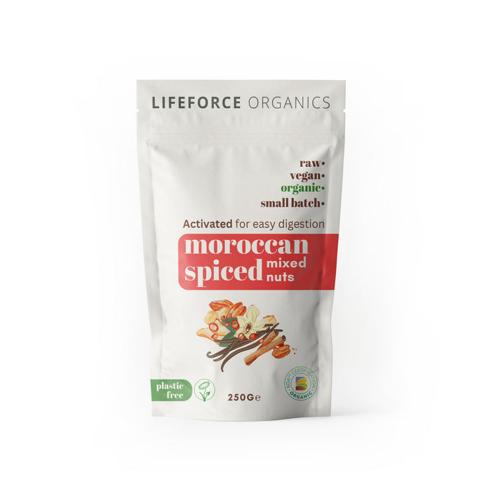 Lifeforce Organics Activated Moroccan Spiced Mixed Nuts 250g SINGLE - Dennis the Chemist