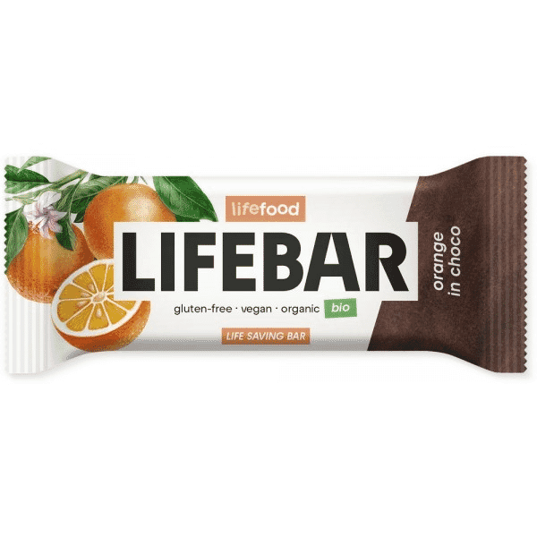 Lifefood Lifebar Orange in Choco 40g SINGLE