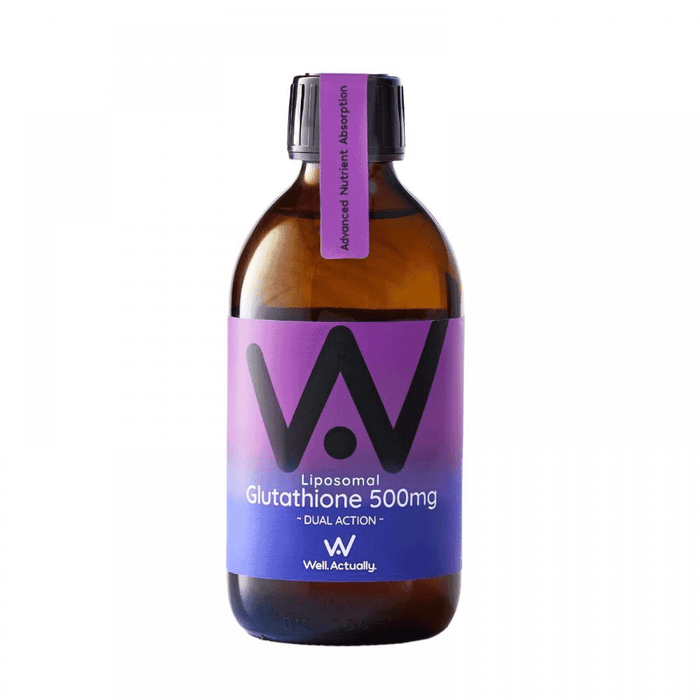 Well.Actually. Liposomal Glutathione 500mg Dual Action Blueberry Flavour 250ml