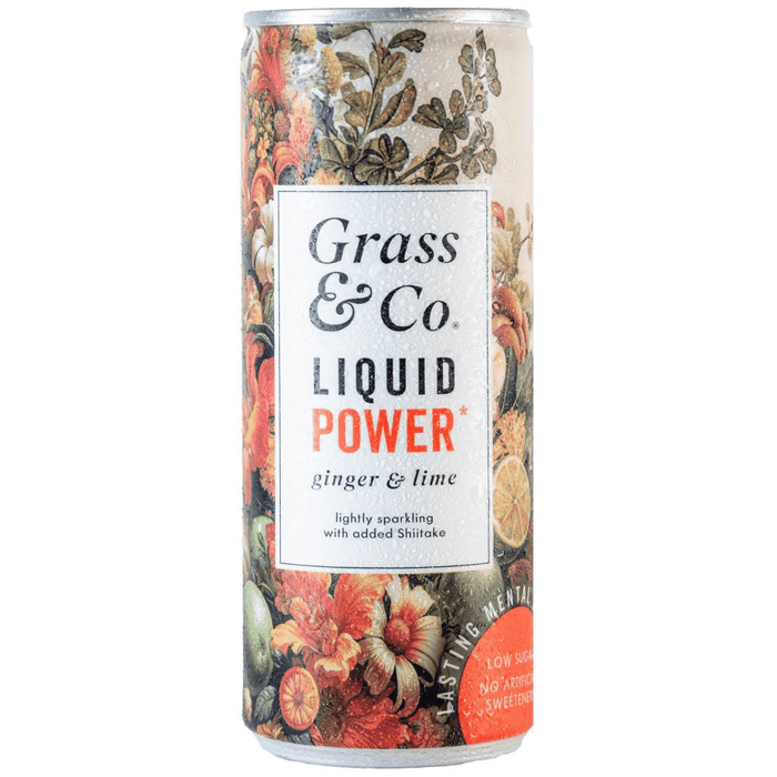 Grass & Co Liquid POWER Ginger & Lime with Shiitake Nootropic Drink 250ml