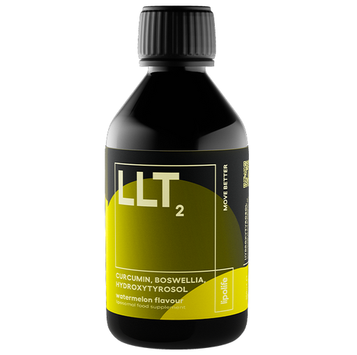 Lipolife LLT2 Curcumin, Boswellia, Hydroxytyrosol Watermelon Flavour 240ml (Liposomal) - Dennis the Chemist