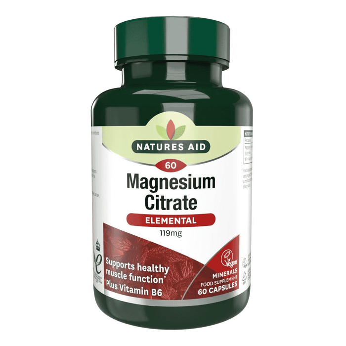 Natures Aid Magnesium Citrate (Elemental) 119mg 60s