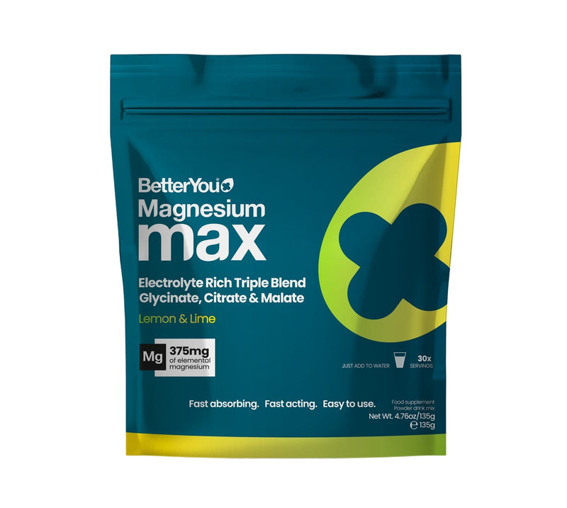 BetterYou Magnesium Max Triple Blend Powder - Lemon and Lime 135g