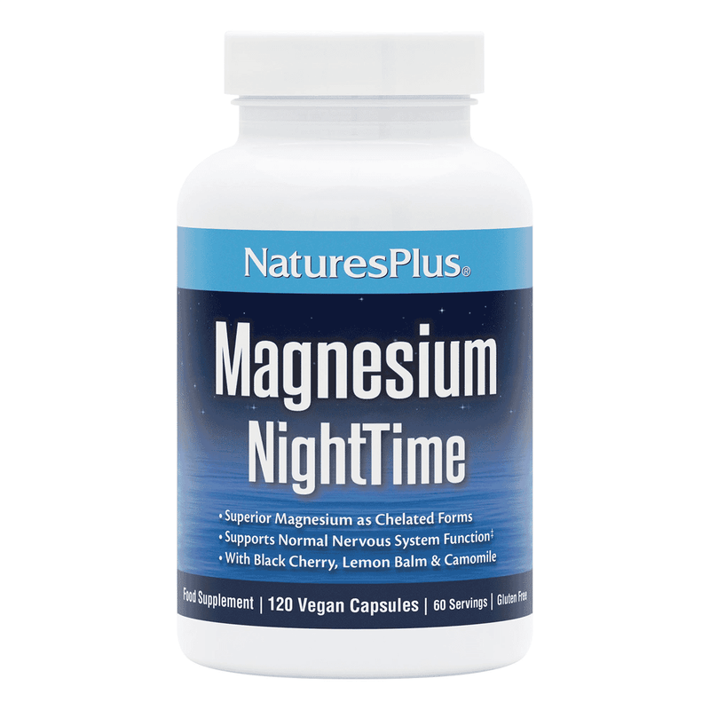NaturesPlus Magnesium NightTime Capsules 120s