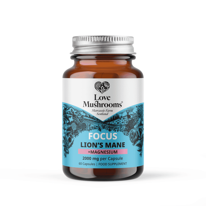 Love Mushrooms Focus Lion's Mane + Magnesium 2000mg 60s