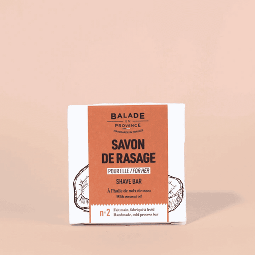 Balade En Provence Extra-Kind Shave Bar for Women, 40g, with natural ingredients and soothing texture for gentle shaving.